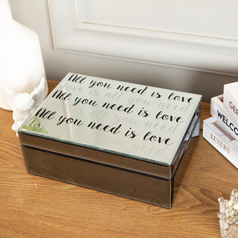 Portagioie all'ingrosso a specchio in oro marrone per la casa