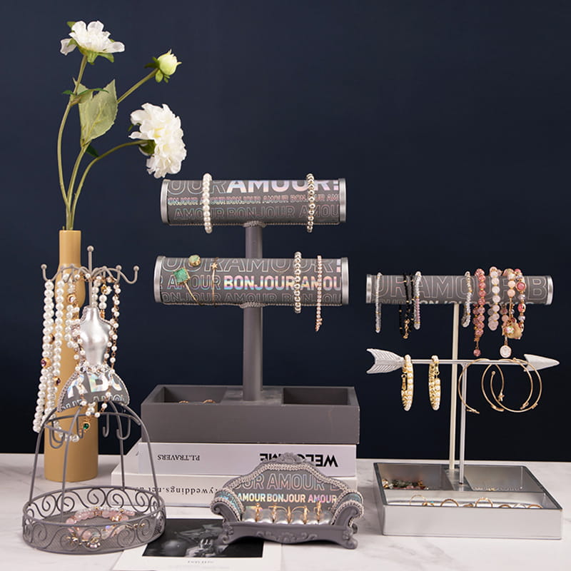 Espositore per gioielli con braccialetti per la casa con decorazioni creative per vetrine